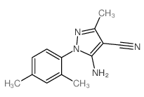 5-氨基-4-氰基-1-(2,4-二甲基苯基)-3-甲基吡唑结构式