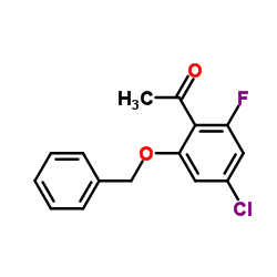 1-[2-(Benzyloxy)-4-chloro-6-fluorophenyl]ethanone Structure