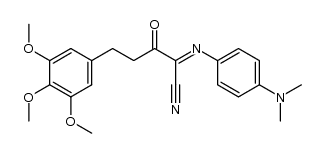 2-(4-dimethylamino-phenylimino)-3-oxo-5-(3,4,5-trimethoxy-phenyl)-valeronitrile结构式