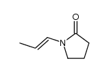 (E)-1-(prop-1-en-1-yl)pyrrolidin-2-one结构式