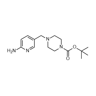4-((6-氨基吡啶-3-基)叔丁基甲基哌嗪-1-羧酸酯结构式