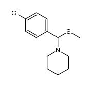 1-((4-chlorophenyl)(methylthio)methyl)piperidine结构式