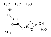 硼酸氢铵四水合物结构式