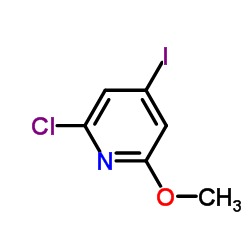 2-氯-4-碘-6-甲氧基吡啶结构式