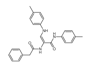 (Z)-N-(p-methylphenyl)-3-(p-methylanilino)-2-(2-phenylacetamido)acrylamide结构式