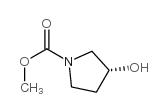 1-Pyrrolidinecarboxylicacid,3-hydroxy-,methylester,(R)-(9CI)结构式
