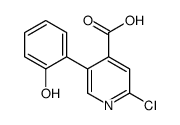 2-chloro-5-(2-hydroxyphenyl)pyridine-4-carboxylic acid结构式