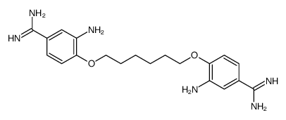 3-amino-4-[6-(2-amino-4-carbamimidoyl-phenoxy)hexoxy]benzenecarboximid amide Structure
