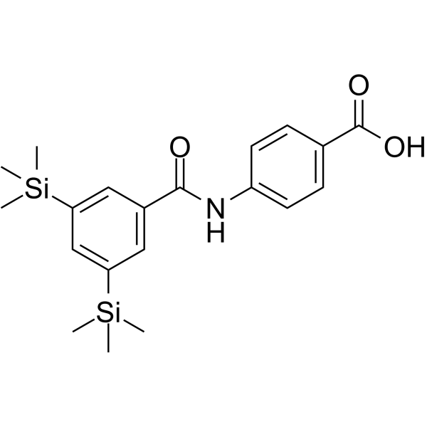 4-(3,5-双(三甲基硅烷基)苯甲酰氨基)苯甲酸结构式