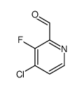 4-chloro-3-fluoropyridine-2-carbaldehyde结构式
