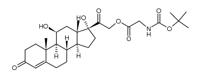 21-(N-tert-butyloxycarbonyl)aminoacetoxy-11β,17α-dihydroxypregn-4-ene-3,20-dione Structure