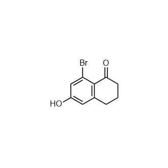 8-溴-6-羟基-3,4-二氢萘-1(2H)-酮结构式