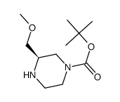 (R)-3-(甲氧基甲基)哌嗪-1-甲酸叔丁酯结构式