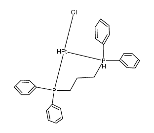 cis-PtHCl(1,3-bis(diphenylphosphino)propane) Structure