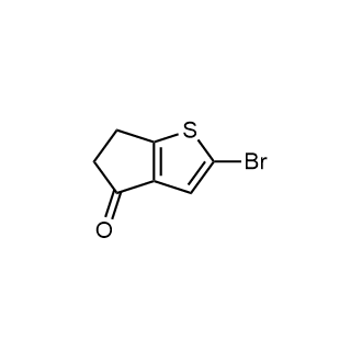 2-溴-5,6-二氢-4H-环戊[b]噻吩-4-酮结构式