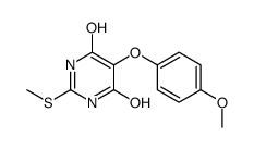 5-(4-Methoxyphenoxy)-2-(methylthio)pyrimidine-4,6-diol Structure