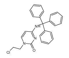 1-(2-chloroethyl)-4-[(triphenylmethyl)amino]pyrimidin-2-one结构式