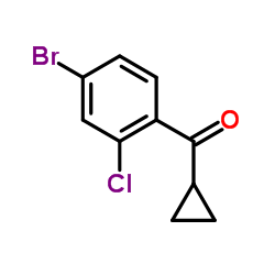 (4-Bromo-2-chlorophenyl)(cyclopropyl)methanone Structure