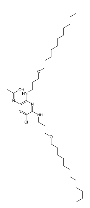 N-[6-chloro-3,5-bis(3-dodecoxypropylamino)pyrazin-2-yl]acetamide Structure
