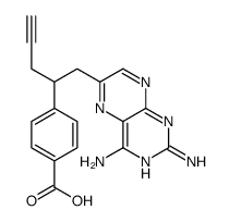 4-(1-(2,4-Diaminopteridin-6-yl)pent-4-yn-2-yl)benzoicacid Structure