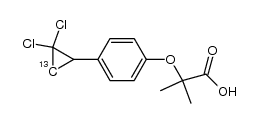 2-[4-[(3-13C)-2,2-dichlorocyclopropyl]phenoxy]-2-methylpropanoic acid结构式