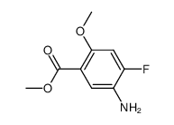 5-氨基-4-氟-2-甲氧基-苯甲酸甲酯结构式
