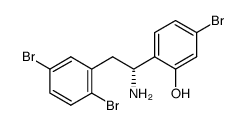 (R)-2-(1氨基-2-(2,5-二溴苯基)乙基)-5-溴苯酚结构式