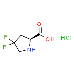 (S)-4,4-Difluoropyrrolidine-2-carboxylic acid hydrochloride Structure
