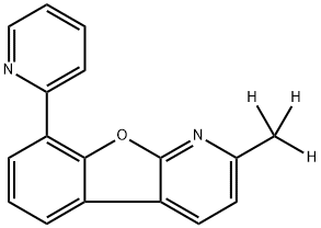 2-(甲基-D3)-8-(2-吡啶基) -苯并呋喃[2,3-B]吡啶结构式