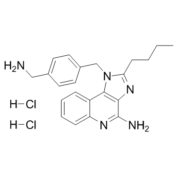 1-(4-(氨基甲基)苄基)-2-丁基-1H-咪唑并[4,5-c]喹啉-4-胺二盐酸盐图片