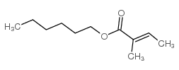 (E)-2-甲基-2-丁烯酸己酯结构式