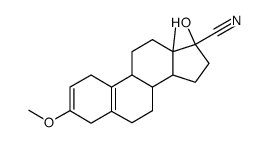 17-hydroxy-3-methoxyestra-2,5(10)-diene-17-carbonitrile结构式