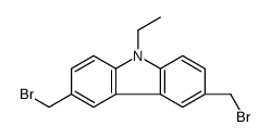 3,6-bis(bromomethyl)-9-ethylcarbazole结构式