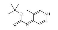 3-甲基吡啶-4-氨基甲酸叔丁酯结构式