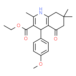 ethyl 4-(4-methoxyphenyl)-2,7,7-trimethyl-5-oxo-1,4,5,6,7,8-hexahydroquinoline-3-carboxylate结构式