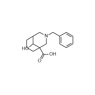 3-苄基-9-羟基-3-氮杂双环[3.3.1]壬烷-1-羧酸结构式