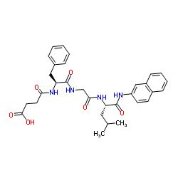 Suc-Phe-Gly-Leu-βNA结构式