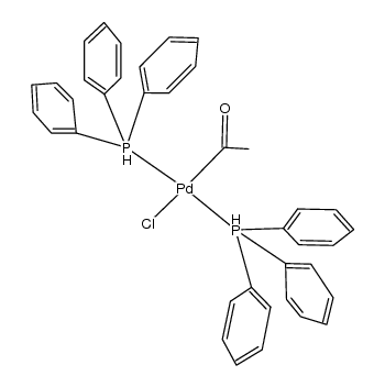 trans-Pd(PPh3)2(Cl)(COMe)结构式