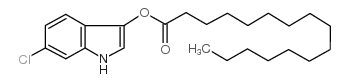 6-氯-3-吲哚基棕榈酸酯结构式