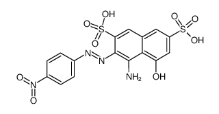 4-amino-5-hydroxy-3-(4-nitro-phenylazo)-naphthalene-2,7-disulfonic acid Structure