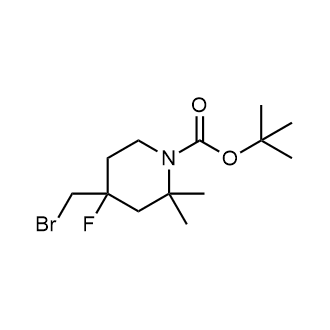 Tert-butyl 4-(bromomethyl)-4-fluoro-2,2-dimethylpiperidine-1-carboxylate Structure