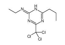 N-ethyl-4-propyl-6-(trichloromethyl)-1,3,5-triazin-2-amine Structure