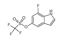 trifluoromethanesulfonic acid 7-fluoroindol-5-yl ester结构式