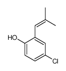 4-chloro-2-(2-methylprop-1-enyl)phenol结构式