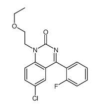 6-chloro-1-(2-ethoxyethyl)-4-(2-fluorophenyl)quinazolin-2-one结构式