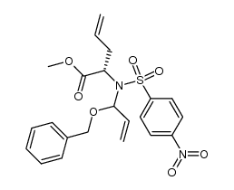 methyl 2-[(1-benzyloxyallyl)-(4-nitrobenzenesulfonyl)amino]-(S)-pent-4-enoate结构式
