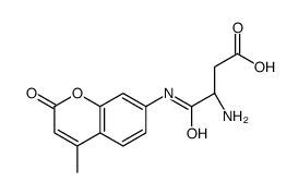 alpha-(7-酰胺-4-甲基香豆素)L-天冬氨酸三氟乙酸结构式