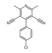 4-(4-chlorophenyl)-2,6-dimethylpyridine-3,5-dicarbonitrile结构式