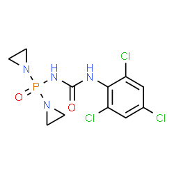 1-(DI(AZIRIDIN-1-YL)PHOSPHORYL)-3-(2,4,6-TRICHLOROPHENYL)UREA结构式