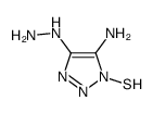 1H-1,2,3-Triazol-5-amine,4-hydrazino-1-mercapto-(9CI) Structure